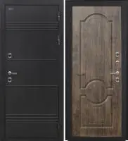 Входная дверь Дорстон Терморазрыв (Д-5 Букле черный/Ф-5 Мореный дуб Глухое)