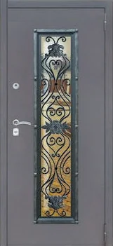 Декоративная отделка из художественной ковки на входной двери (73)