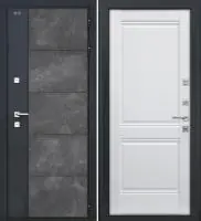 Входная дверь Дорстон Терморазрыв Inoplast (Р-01 бетон/КС-10 Арктик Глухое)