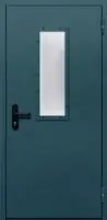 Противопожарная Однопольная дверь с прямоугольным стеклом ДПМ-01-EIW130