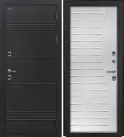 Входная дверь Дорстон Терморазрыв (Д-5 Букле черный/Ф-16 Дуб беловежский Глухое)