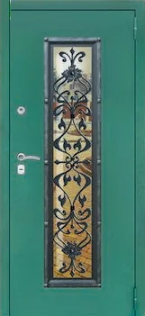 Декоративная отделка из художественной ковки на входной двери (78)