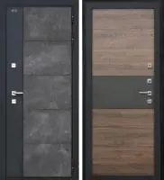 Входная дверь Дорстон Терморазрыв Inoplast (Р-01 бетон/Р-03 Орех/гранит Глухое (инопласт 6мм))