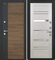 Входная дверь Дорстон Терморазрыв Inoplast (Р-01 Орех/гранит/СБ-32 Эшвайт Зеркало)