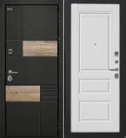 Входная дверь Дорстон BERLIN (ВС-2 Лофт черный/Ф-11 Софт белый Глухое)