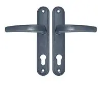 Ручка дверная на планке Гардиан 41.32 - Вега, Темно-серая шагрень RAL 7011