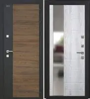 Входная дверь Дорстон Терморазрыв Inoplast (Р-01 Орех/гранит/ФЗ-1 Ривьера Айс Зеркало с фацетом)