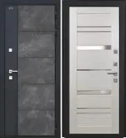 Входная дверь Дорстон Терморазрыв Inoplast (Р-01 бетон/СБ-32 Эшвайт Зеркало)