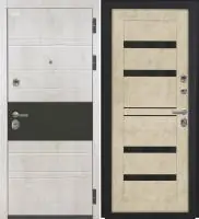 Входная дверь VIDARI (ВС-1 Бетон светлый/СБ-26 Бетон бежевый Черный лакобель)