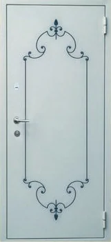 Декоративная отделка из художественной ковки на входной двери (5)