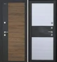 Входная дверь Дорстон Терморазрыв Inoplast (Р-01 Орех/гранит/Р-03 Ясень/бетон Глухое (инопласт 6мм))