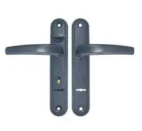 Ручка дверная на планке Гардиан 41.12, Темно-серая шагрень RAL 7011