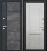 Входная дверь Дорстон Терморазрыв Inoplast (Р-01 бетон/Ф-14 Сандал белый Глухое)