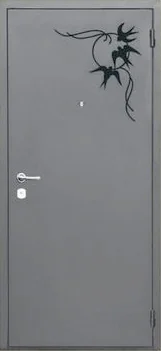 Декоративная отделка из художественной ковки на входной двери (110)