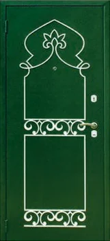 Декоративная отделка из художественной ковки на входной двери (34)