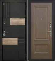Входная дверь Дорстон BERLIN (ВС-2 Лофт черный/КС-20 Дуб Нордик Глухое)