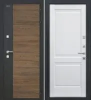 Входная дверь Дорстон Терморазрыв Inoplast (Р-01 Орех/гранит/КС-10 Арктик Глухое)