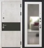 Входная дверь VIDARI (ВС-1 Бетон светлый/ФЗ-5 Арктик Зеркало)
