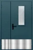 Дверь металлическая противопожарная со стеклом EI30 ДП3104