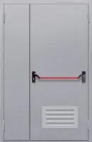 Противопожарная дверь глухая с решеткой ДП2404