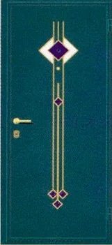 Декоративная отделка из художественной ковки на входной двери (22)