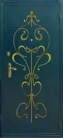 Декоративная отделка из художественной ковки на входной двери (114)