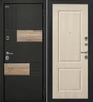 Входная дверь Дорстон BERLIN (ВС-2 Лофт черный/Ф-14 Кремовая лиственница Глухое)