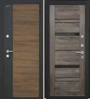 Входная дверь Дорстон Терморазрыв Inoplast (Р-01 Орех/гранит/СБ-32 Шале мореный дуб Черный лакобель)