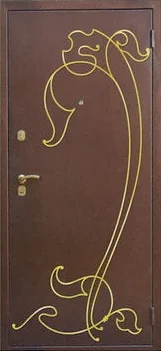 Декоративная отделка из художественной ковки на входной двери (104)