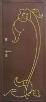 Декоративная отделка из художественной ковки на входной двери (104)