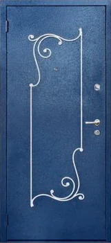 Декоративная отделка из художественной ковки на входной двери (44)