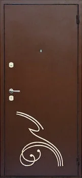 Декоративная отделка из художественной ковки на входной двери (41)