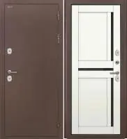 Входная дверь Дорстон Терморазрыв (Антик медный/КС-5 Арктик Черный лакобель)
