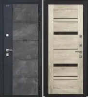 Входная дверь Дорстон Терморазрыв Inoplast (Р-01 бетон/СБ-32 Шале светло-серый Черный лакобель)