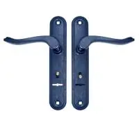 Ручка дверная на планке Гардиан 41.31 - Соната, Синяя шагрень RAL 5013