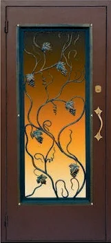 Декоративная отделка из художественной ковки на входной двери (10)