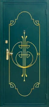 Декоративная отделка из художественной ковки на входной двери (48)