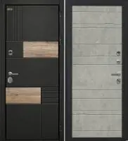 Входная дверь Дорстон BERLIN (ВС-2 Лофт черный/Ф-8 Бетон светлый Глухое)