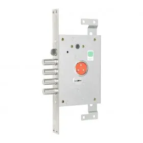 Замок врезной сувальдный с защелкой, сменным кодовым ротором и вертикальным приводом Гардиан 21.14 ДТ