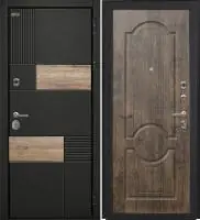 Входная дверь Дорстон BERLIN (ВС-2 Лофт черный/Ф-5 Мореный дуб Глухое)