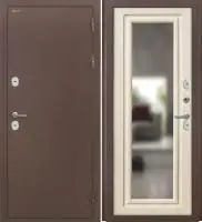 Входная дверь Дорстон Терморазрыв (Антик медный/ФЗ-4 Кремовая лиственница Зеркало)