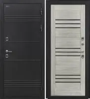 Входная дверь Дорстон Терморазрыв (Д-5 Букле черный/СБ-31 Грей Черный лакобель)