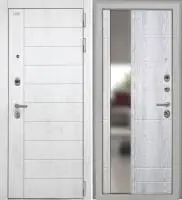 Входная дверь Alpa (НФ-6 лофт белый/ФЗ-1 Ривьера Айс Зеркало с фацетом)