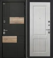 Входная дверь Дорстон BERLIN (ВС-2 Лофт черный/Ф-14 Сандал белый Глухое)