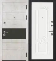 Входная дверь VIDARI (ВС-1 Бетон светлый/Ф-6 Белый ясень Глухое)