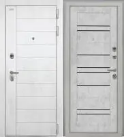 Входная дверь Alpa (НФ-6 лофт белый/СБ-30 Бетон снежный Черный лакобель)