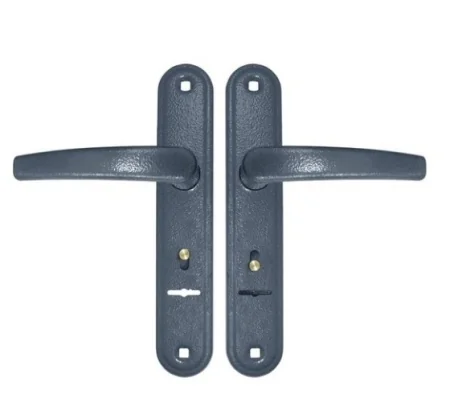 Ручка дверная на планке Гардиан 41.31 - Вега, Темно-серая шагрень RAL 7011