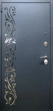 Давление на металле с декоративными элементами входные двери (1)