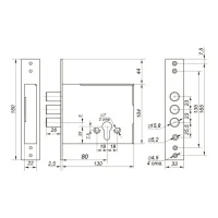 Замок врезной цилиндровый Гардиан 82.01