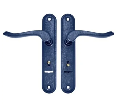 Ручка дверная на планке Гардиан 41.31 - Соната, Синяя шагрень RAL 5013